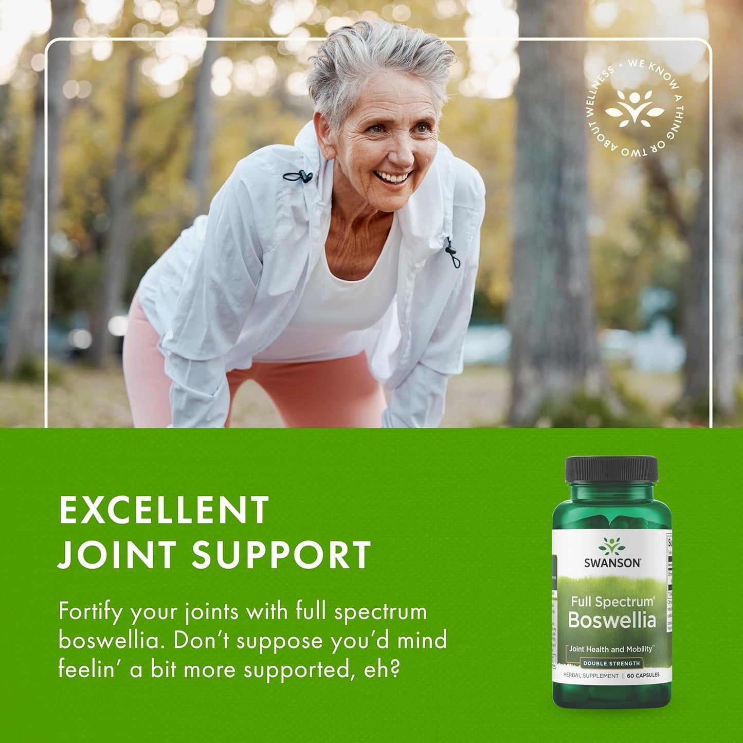 Swanson Boswellia Serrata Resin Capsules - Double Strength Ayurvedic Herb for Joint Flexibility and Mobility Support (60 Capsules, 800mg)