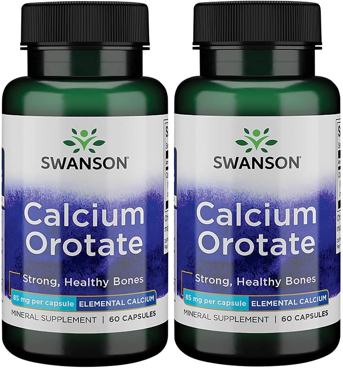 Swanson Calcium Orotate 85 mg 120 Capsules - Pack of 2