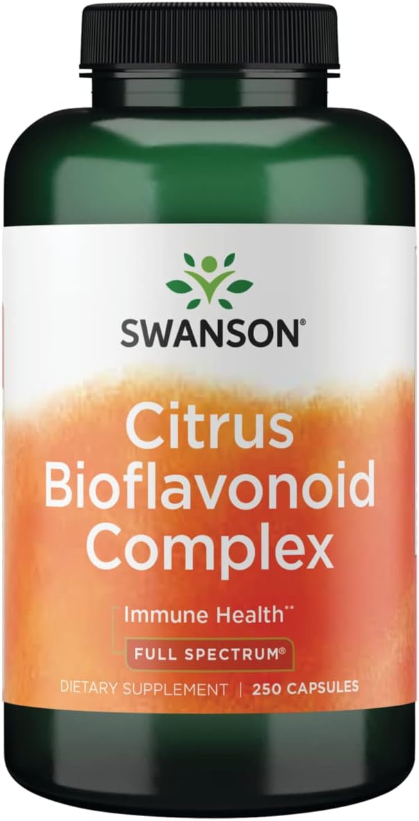 Swanson Citrus Bioflavonoid Complex Capsules - Supports Immune Health and Vitamin C Absorption - 250 Capsules