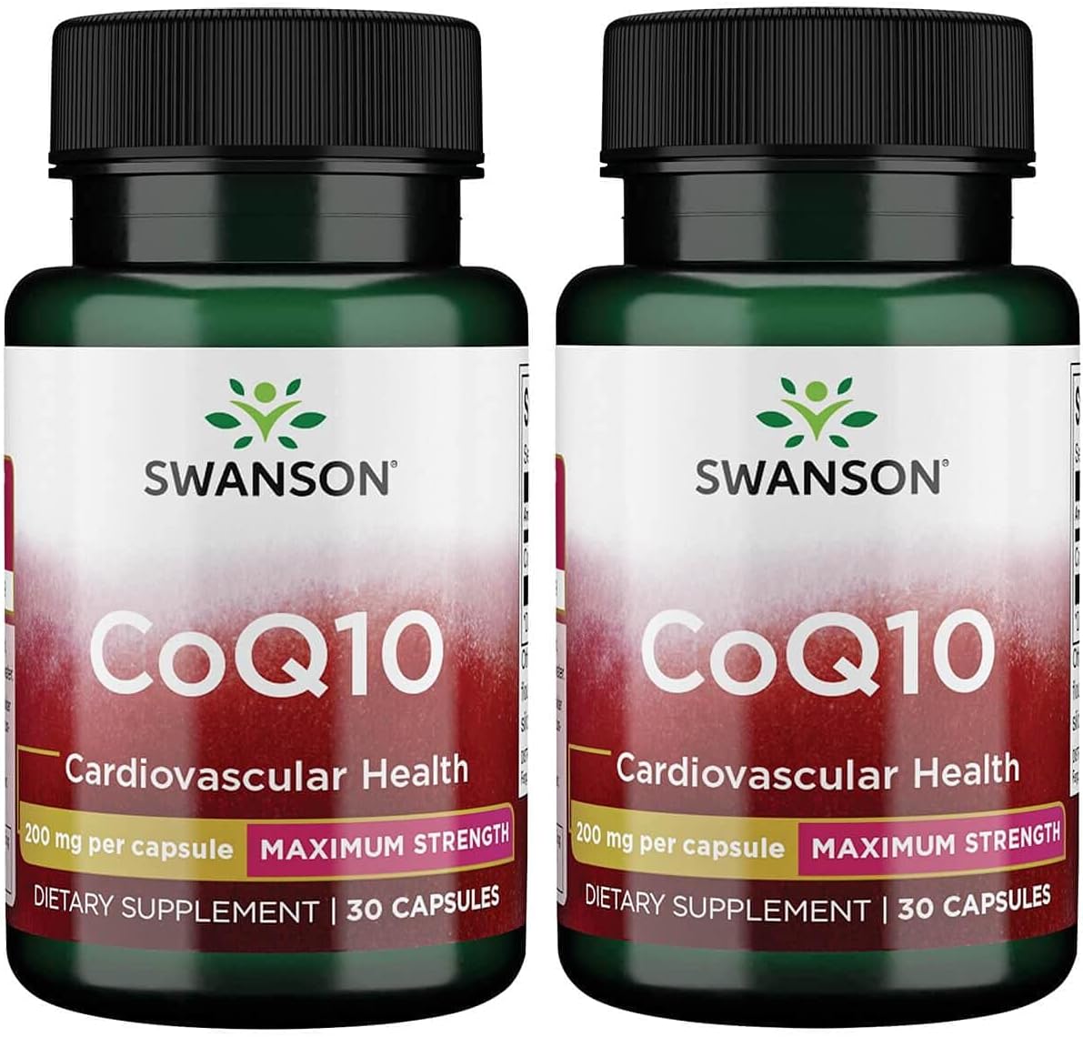 Swanson CoQ10 200mg Capsules - Pack of 30 (2 Pack) - Heart Health and Antioxidant Support