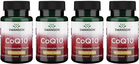 Swanson CoQ10 30mg 60 Capsules - Pack of 4