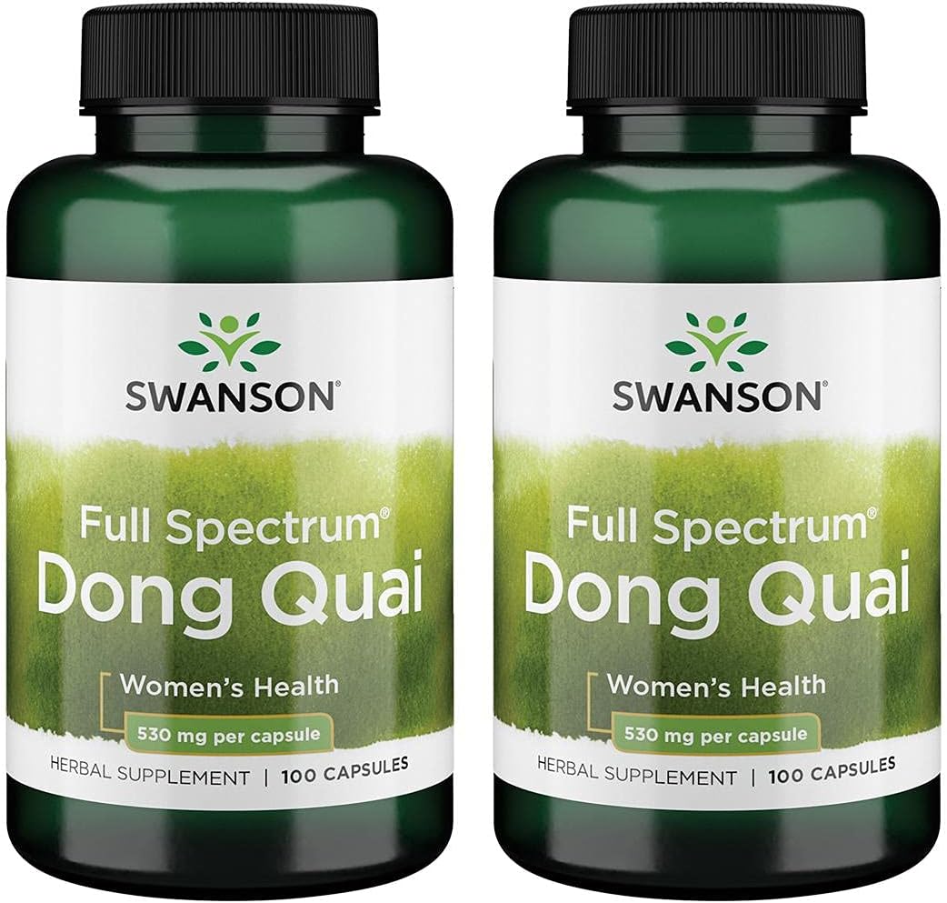 Swanson Dong Quai Capsules 530mg - 100 Count (2 Pack) - Natural Menopause Support Supplement