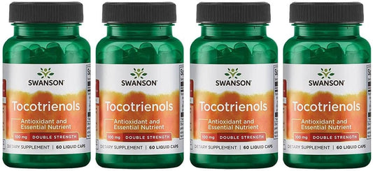 Swanson Double Strength Tocotrienols Antioxidant Liquid Capsules 4 Pack - 60 Capsules, 100mg