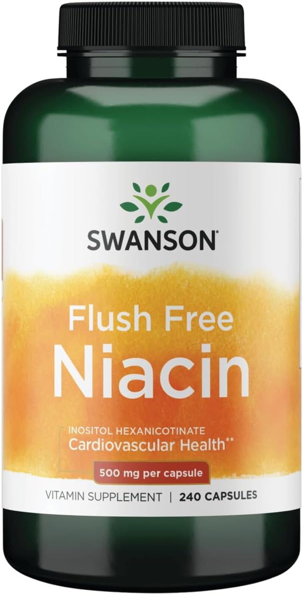 Swanson Flush-Free Niacin 500mg Capsules - 240 Count