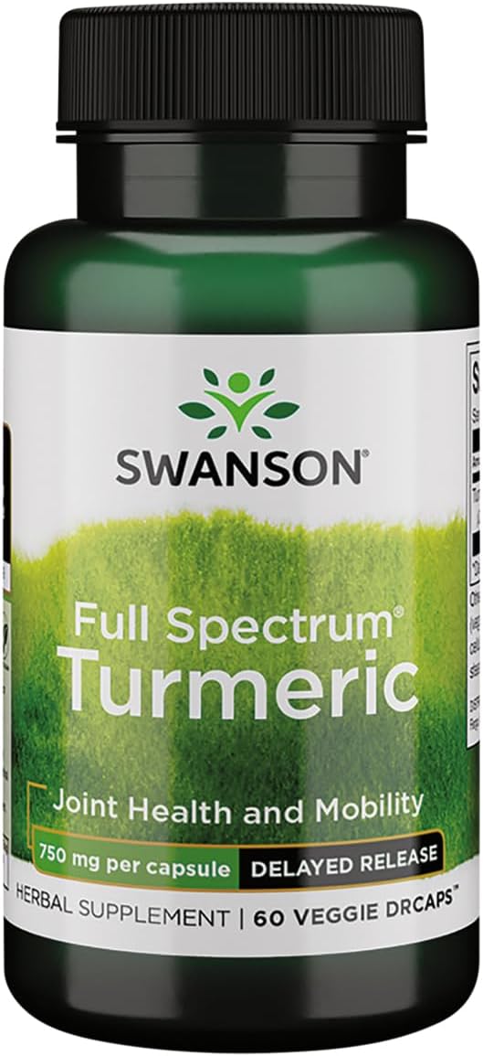 Swanson Full Spectrum Turmeric 750mg Delayed Release Veg Capsules - 60 Count
