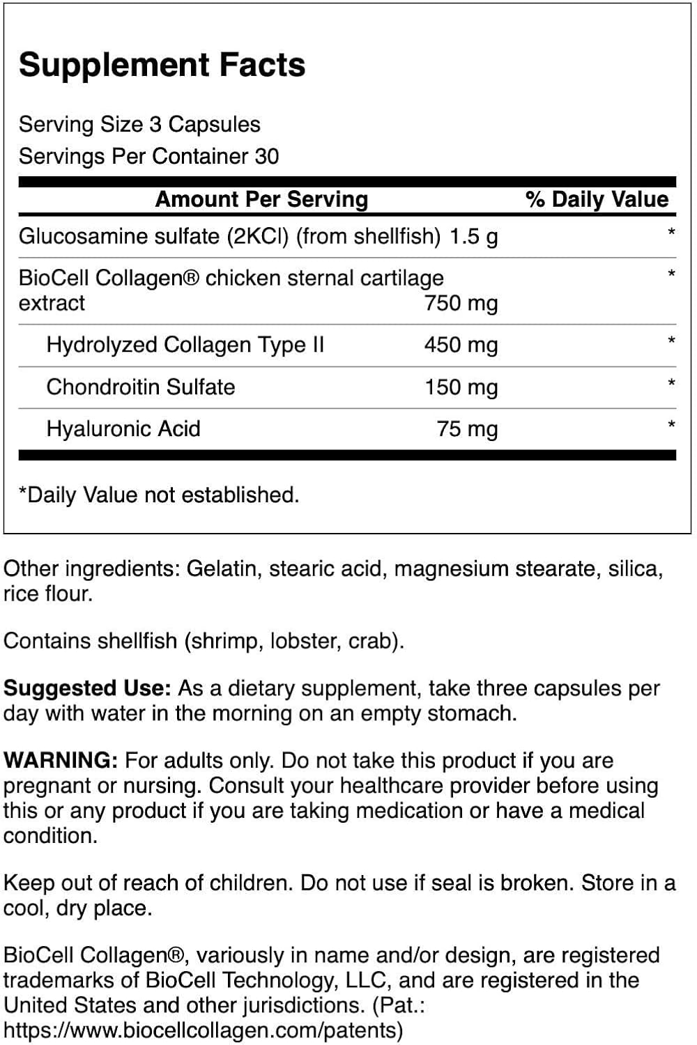 Swanson Glucosamine & Collagen Type II with BioCell Collagen - 90 Capsules