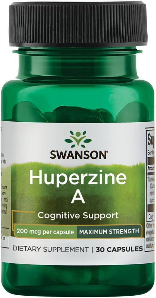 Swanson Huperzine A 200 mcg Capsules - Maximum Strength Cognitive Support Supplement