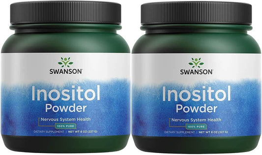 Swanson Inositol Powder - Natural Supplement for Focus, Relaxation, Nerve & Cellular Support - 8oz (2 Pack)