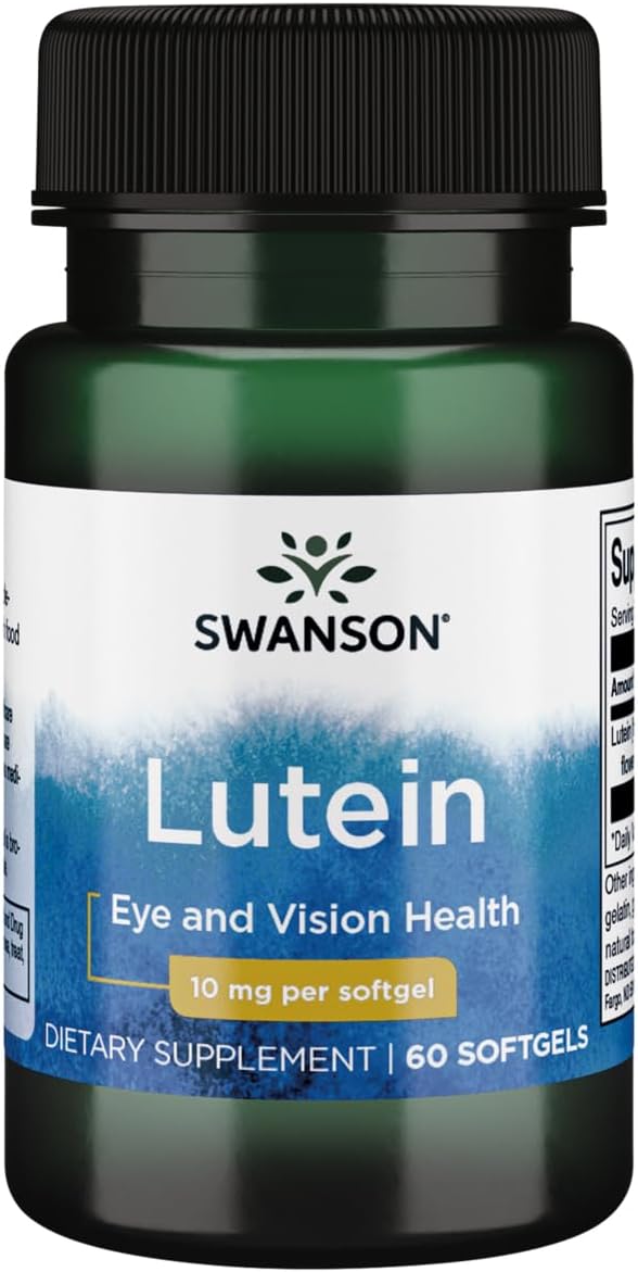 Swanson Lutein 10mg Softgels - 60 Count - Eye Health Supplement