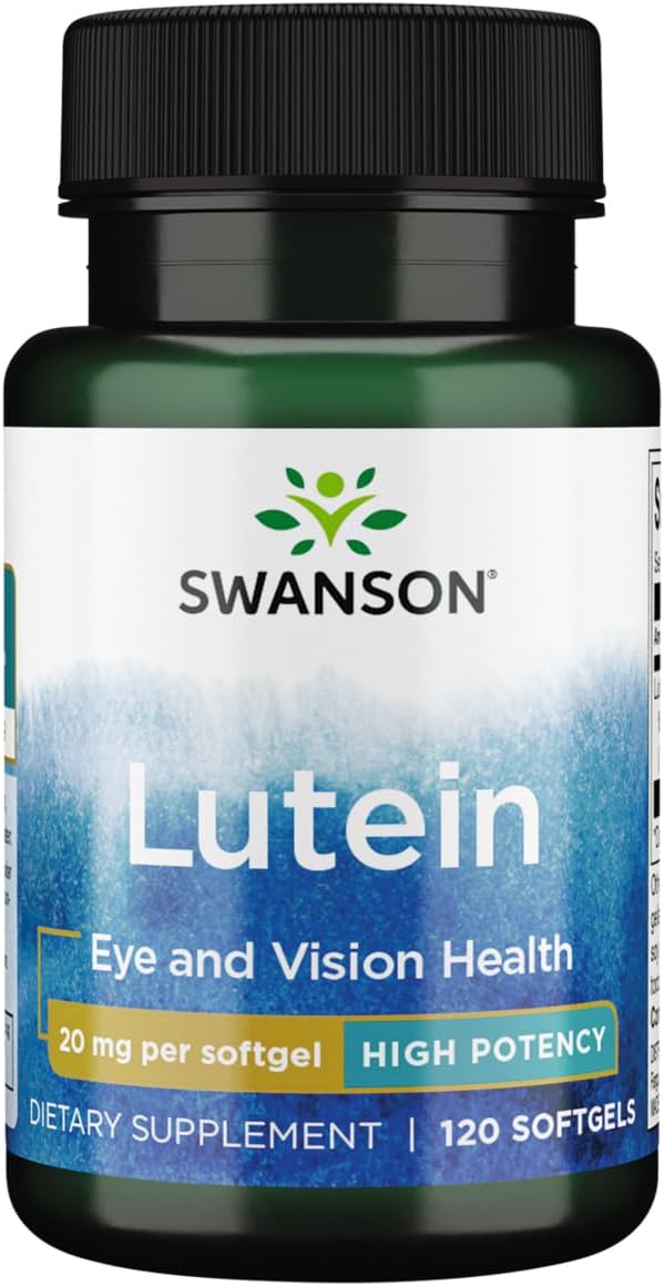 Swanson Lutein 20mg Softgels - 120 Count - Eye Health Supplement