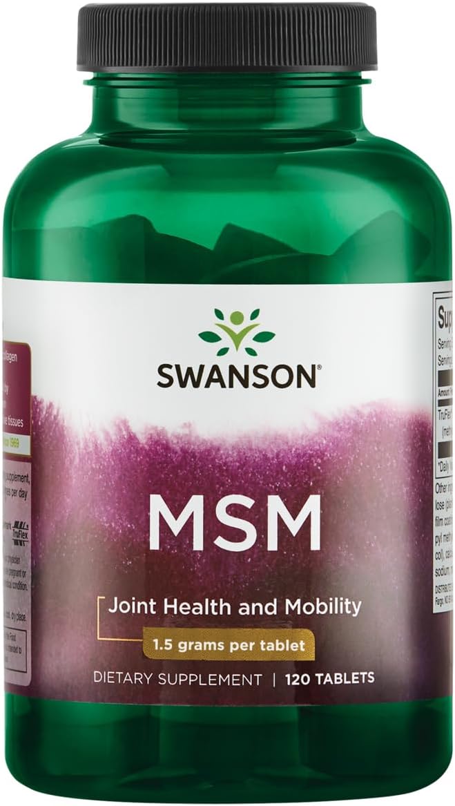 Swanson MSM 1500mg Tablets - 120 Count Bottle