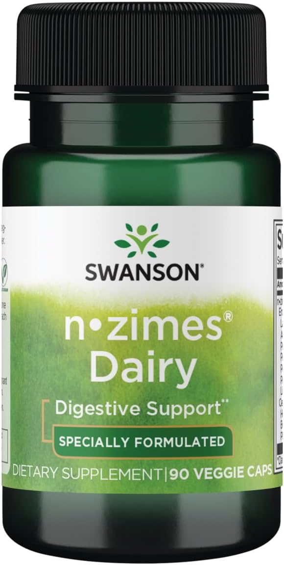 Swanson N-Zimes Dairy Enzyme Supplement - 90 Vegetarian Capsules