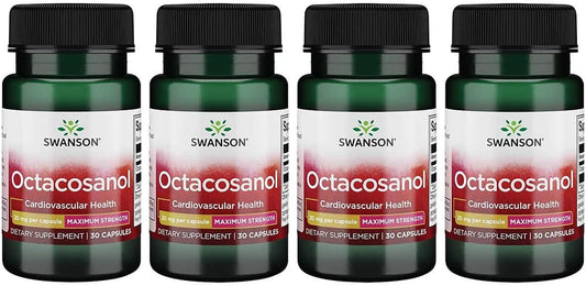Swanson Octacosanol 20mg Maximum-Strength Capsules - 4 Pack