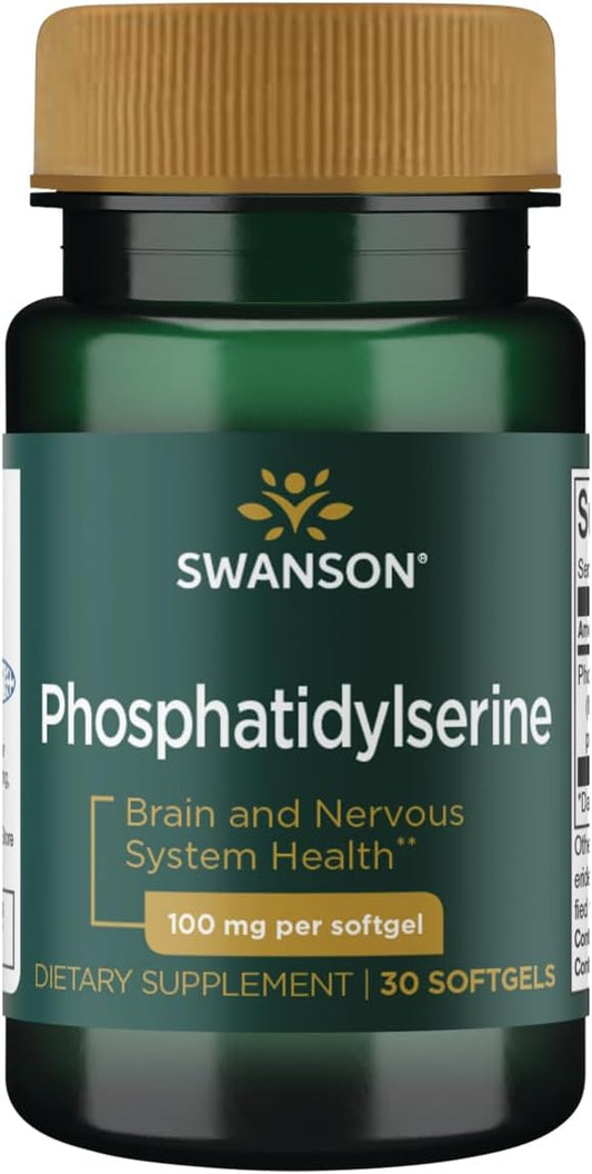 Swanson Phosphatidylserine Supplement - 100mg, 30 Softgels for Memory & Cognitive Support