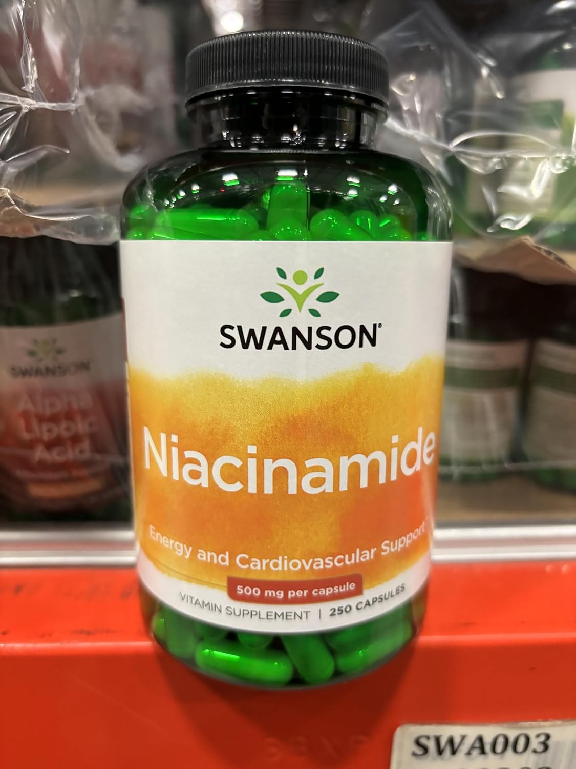 Swanson Premium Brand Niacinamide 500 mg 250 Capsules - Double Pack for Enhanced Benefits
