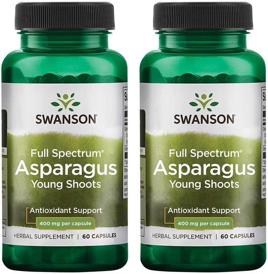 Swanson Premium Full Spectrum Asparagus Young Shoots Capsules 400mg - 2 Pack