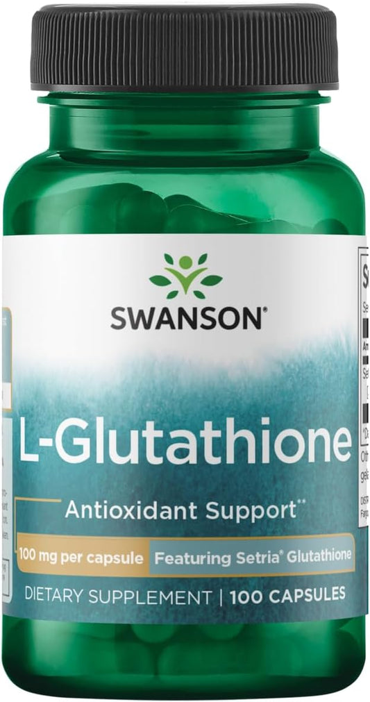 Swanson Premium L-Glutathione Amino Acid Supplement 100mg - 100 Capsules