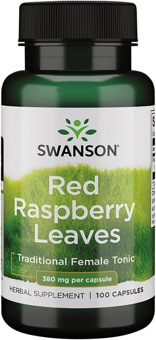 Swanson Red Raspberry Leaf Capsules - 380mg, 100 Count - Herbal Supplement for Women's Health
