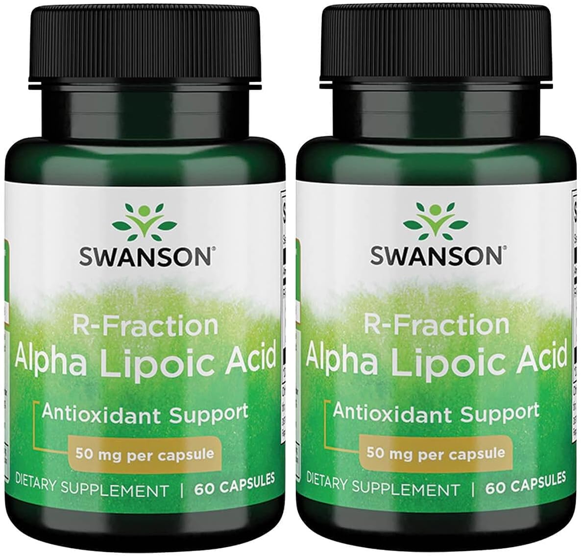 Swanson Regular Strength R-Fraction Alpha Lipoic Acid 50mg 120 Capsules - Pack of 2