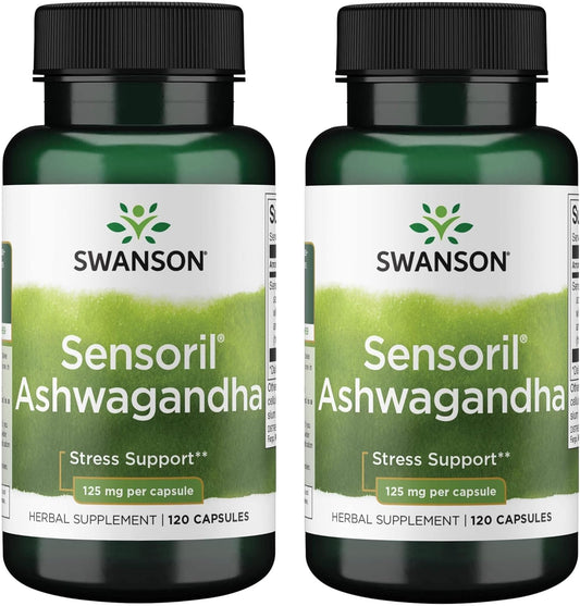 Swanson Sensoril Anti-Stress Nutraceutical 125mg 240 Capsules - Pack of 2 - BoostGo Australia
