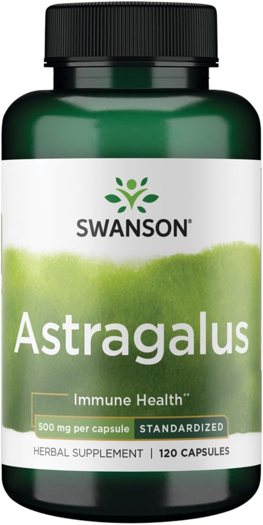Swanson Standardized Astragalus 500mg Capsules - 120 Count