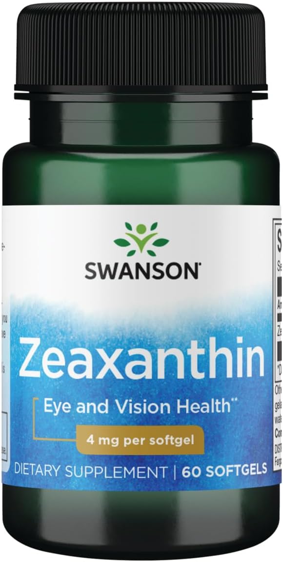 Swanson Zeaxanthin Supplement 4mg 60 Softgels - Eye Health Support
