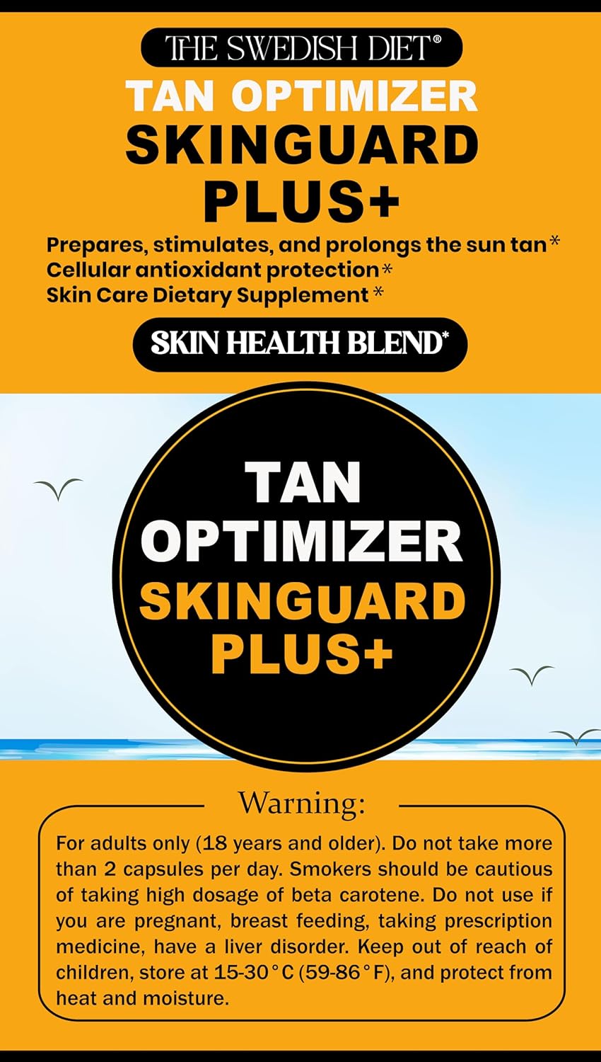 Swedish Diet Tan Optimizer SkinGuard Plus+ Supplement - Anti-Aging & Radiant Skin - 30 Capsules - BoostGo Australia