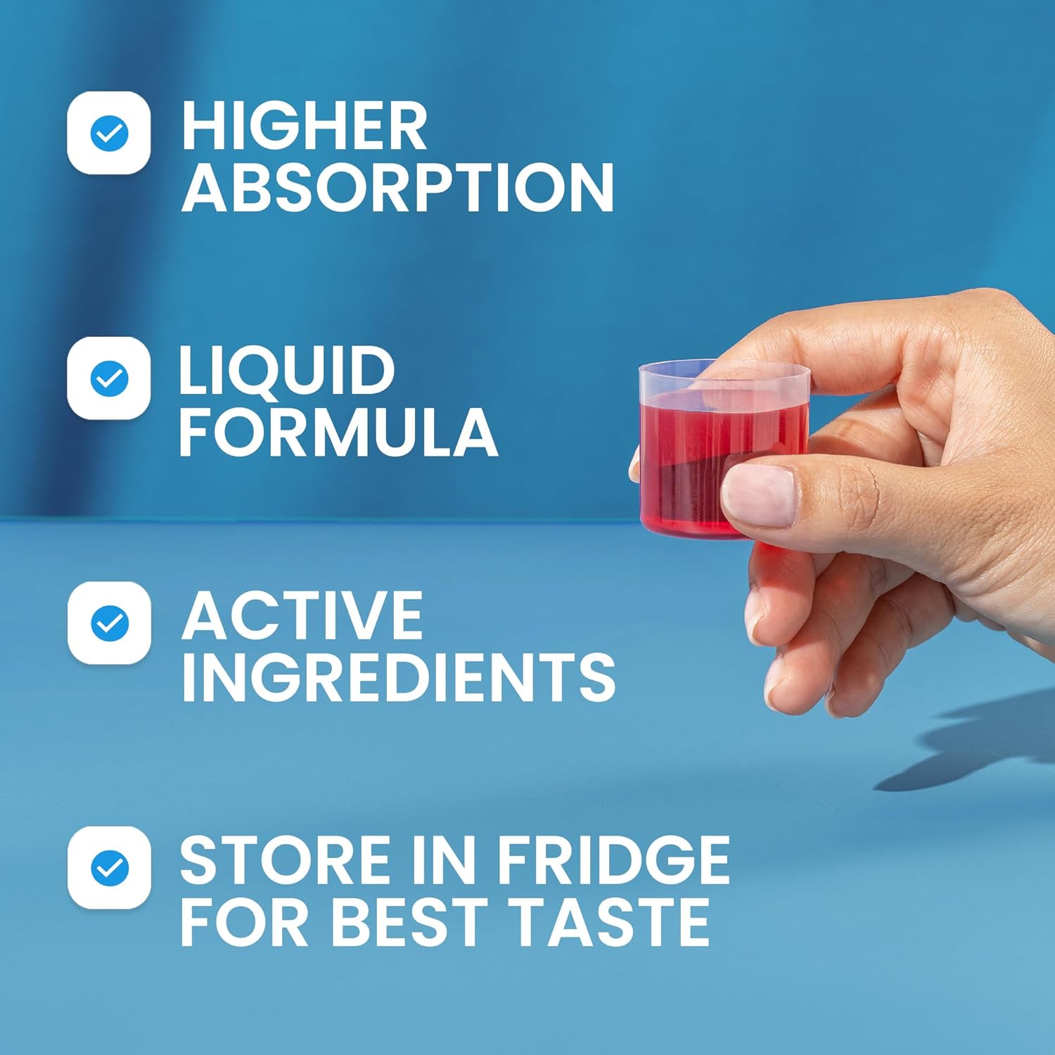 Swedish Nutra Collagen Beauty Liquid Supplement - 10,000 mg Hydrolyzed Marine Collagen Shots with Hyaluronic Acid and Vitamin C for Hair, Skin, Nails - 30 x 25 ml - Sugar-Free