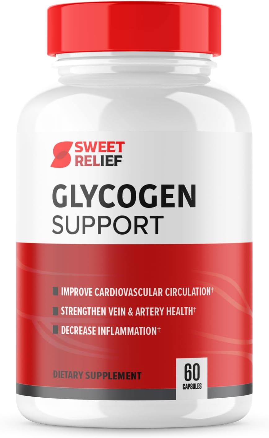 Sweet Relief Glycogen Support Capsules for Healthy Blood Vessels - 2 Pack