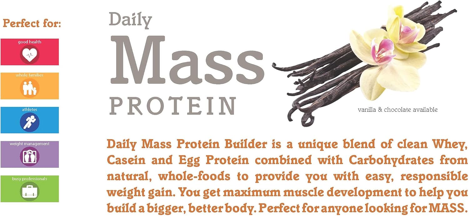 swiig Chocolate Mass Builder Protein Powder - Non-GMO, No Artificial Ingredients, No Fillers - 3.3lbs