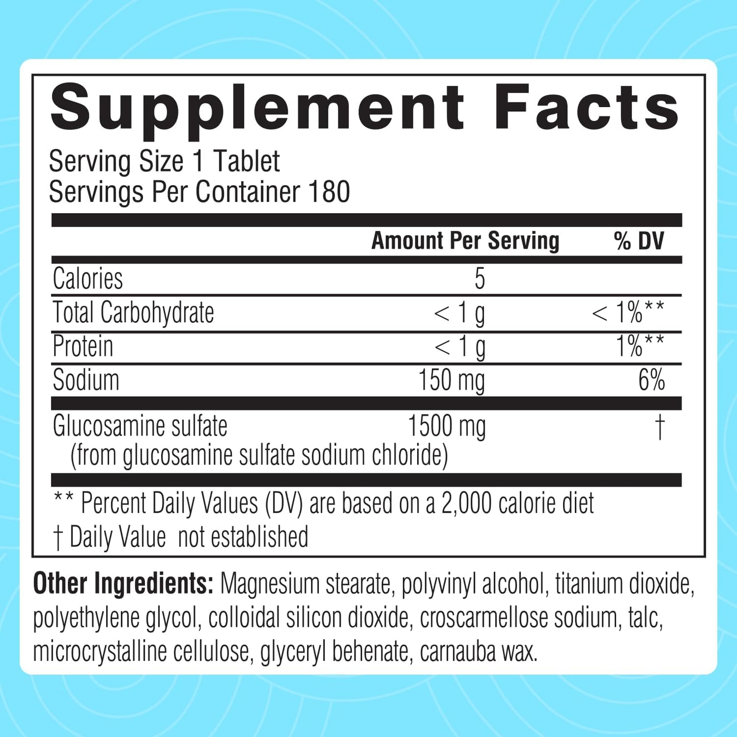 Swisse Glucosamine Sulfate Mobility Support Supplement for Women and Men - 180 Tablets - 1500mg Glucosamine - Promotes Flexibility and Joint Health