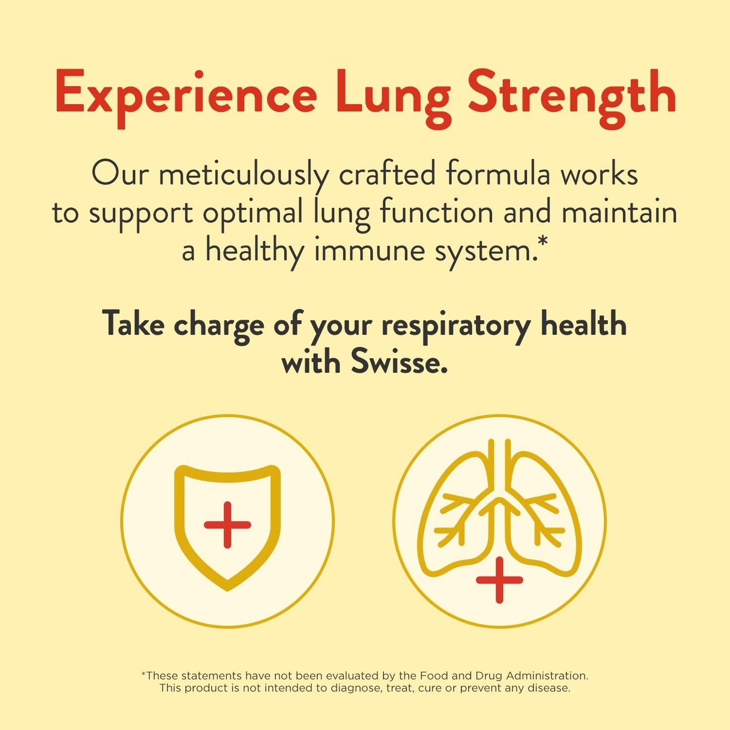 Swisse Lung Health Tablets | Enhances Respiratory Health with Mullein Leaf & Reishi | Boosts Immune System with Zinc & Vitamin C | 90 Tabs