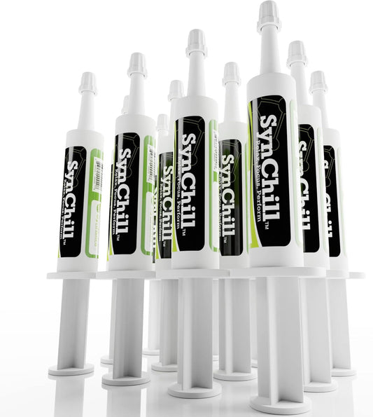 SynNutra Equine SynChill Horse Calming Gel - Natural Supplement for Peak Performance - Veterinarian Approved - 12-Pack