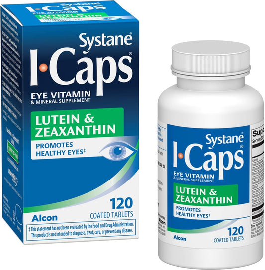 Systane ICaps Lutein & Zeaxanthin Eye Vitamin Supplement, 120 Tablets