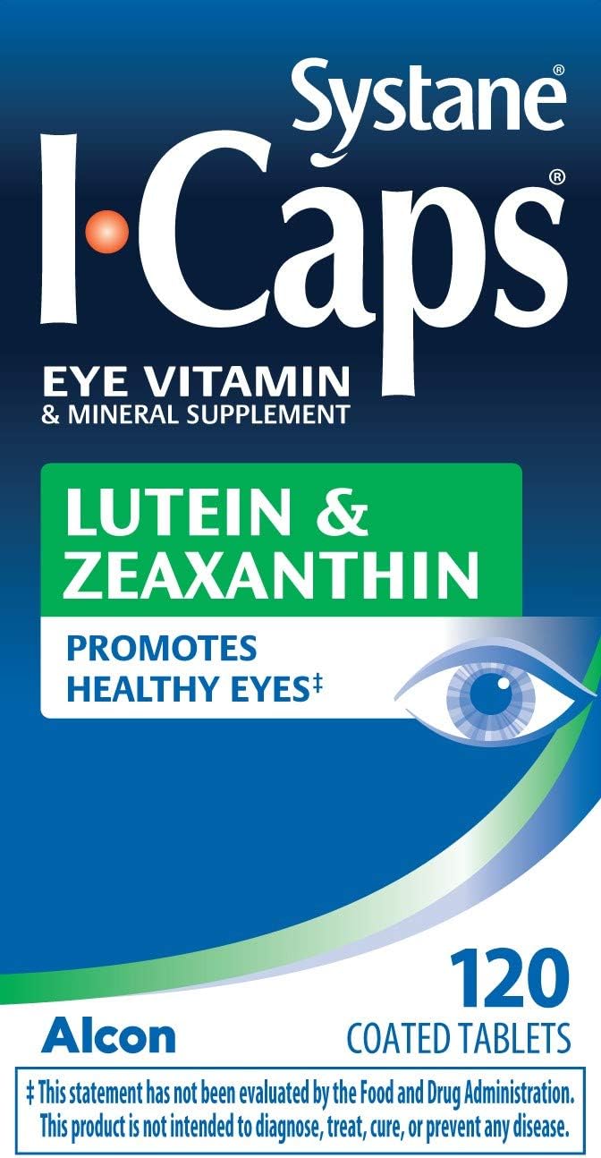 Systane ICaps Lutein & Zeaxanthin Eye Vitamin Supplement, 120 Tablets