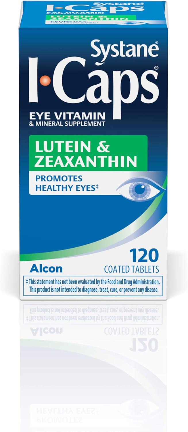 Systane ICaps Lutein & Zeaxanthin Eye Vitamin Supplement, 120 Tablets