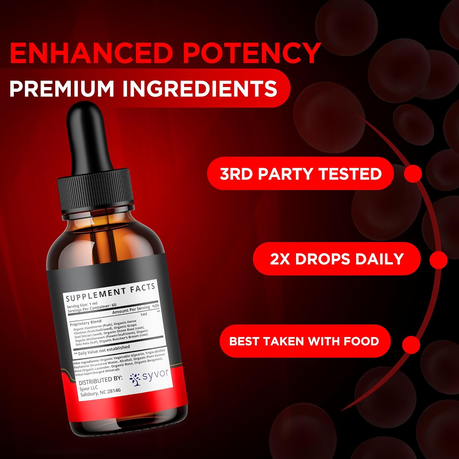 Syvor Sugar Defender Maximum Strength Liquid Drops - Advanced Support Supplement for Health and Wellness (30 Servings)