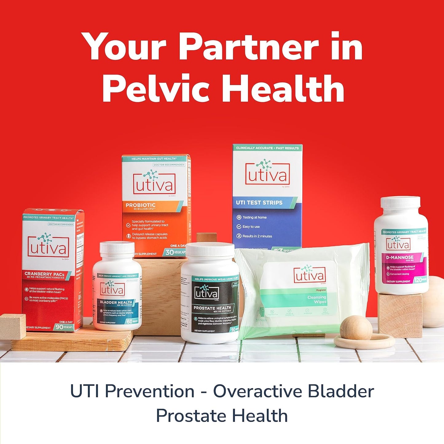Szio+ 10% Bundle Utiva 36PAC Power Bundle - 30 Days Supply - Cranberry PACs & Probiotics - Locally Produced