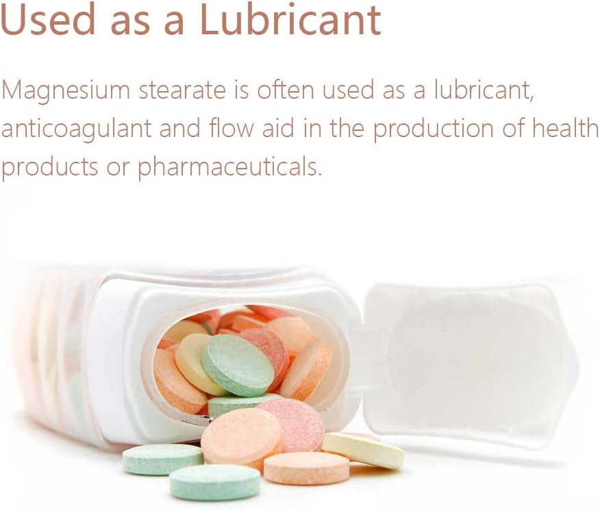T-MILES 99% Magnesium Stearate 250g/8.8oz - Food Grade, Cosmetic Ingredient CAS 557-04-0