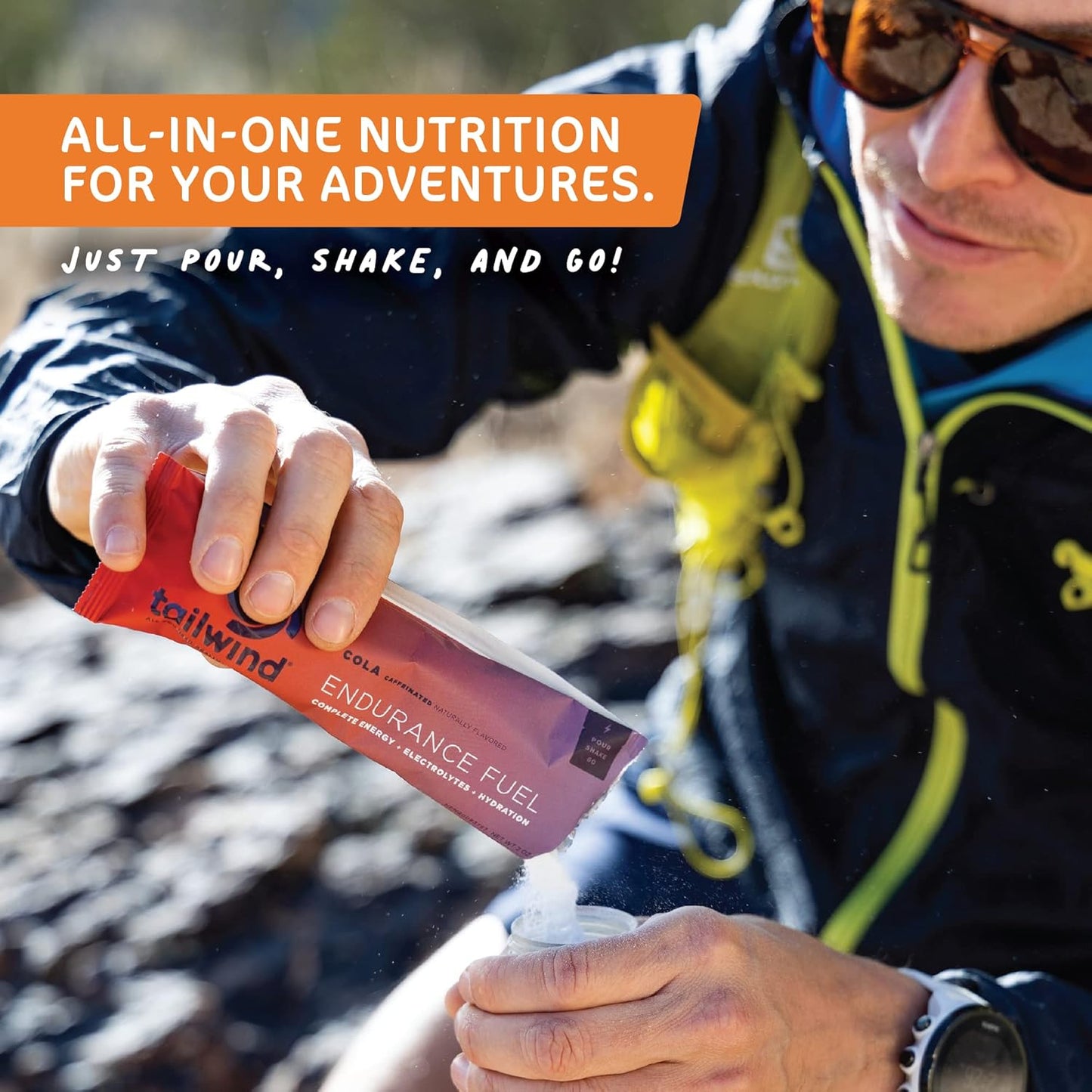 Tailwind Nutrition Grab-and-Go Endurance Fuel Assorted Flavors Pack of 8 - Hydration Drink Mix with Electrolytes, Carbs - Non-GMO, Gluten-Free, Vegan