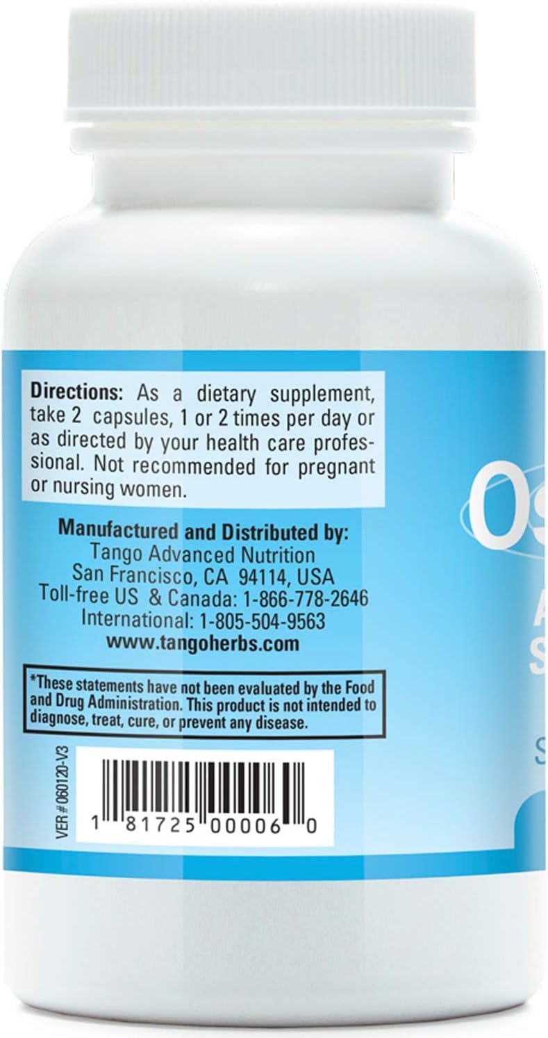 Tango OsteoPhase Bone Support Supplement for Healthy Bones - 60 Vegetarian Capsules to Regulate Calcium Levels