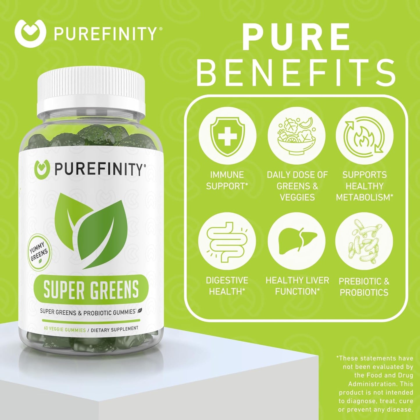 Tart Cherry and Super Greens Gummies Bundle for Uric Acid Flush and Daily Greens Cleansing