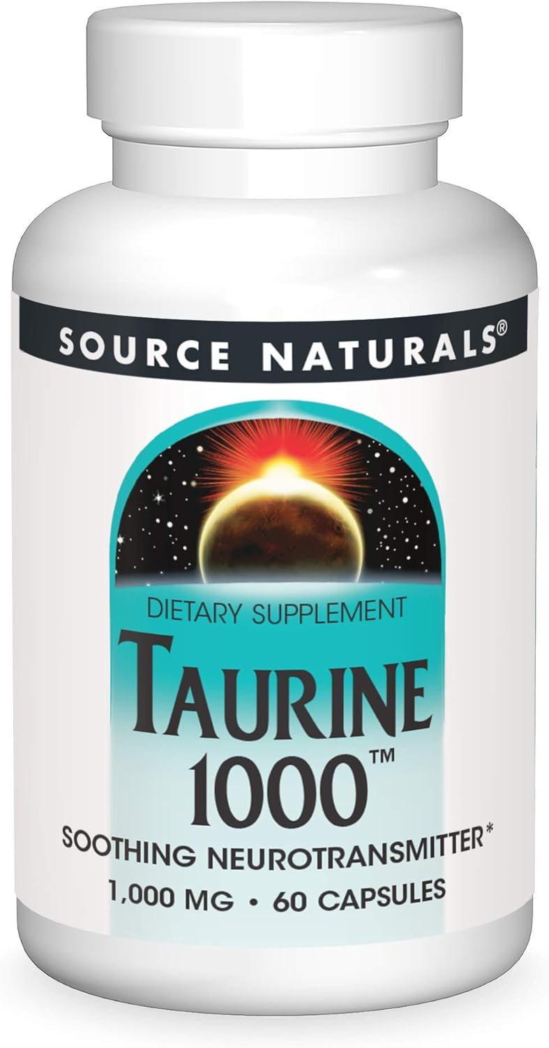 Taurine 1000 mg Capsules by Source Naturals - 60 Count