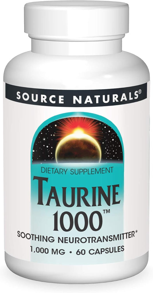 Taurine 1000 mg Capsules by Source Naturals - 60 Count