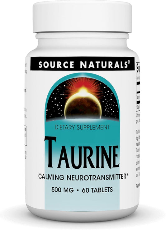 Taurine 500 mg Tablets by Source Naturals Inc. - Pack of 60