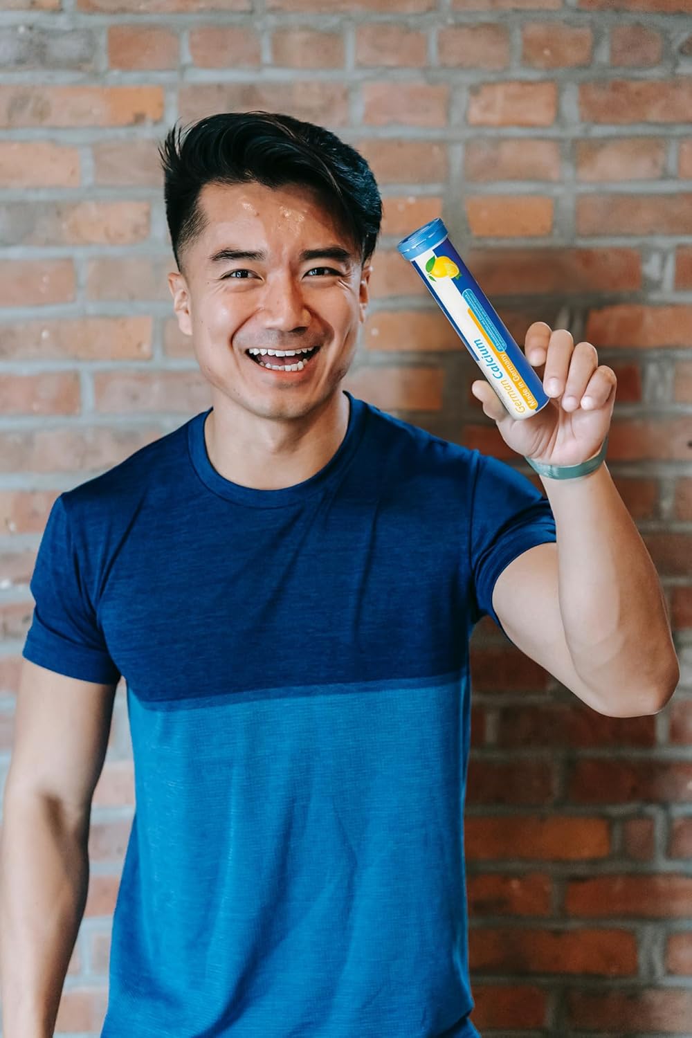 T&D German Calcium 500mg Vegan Effervescent Tablets - Lemon Lime Flavor - 40 Tablets