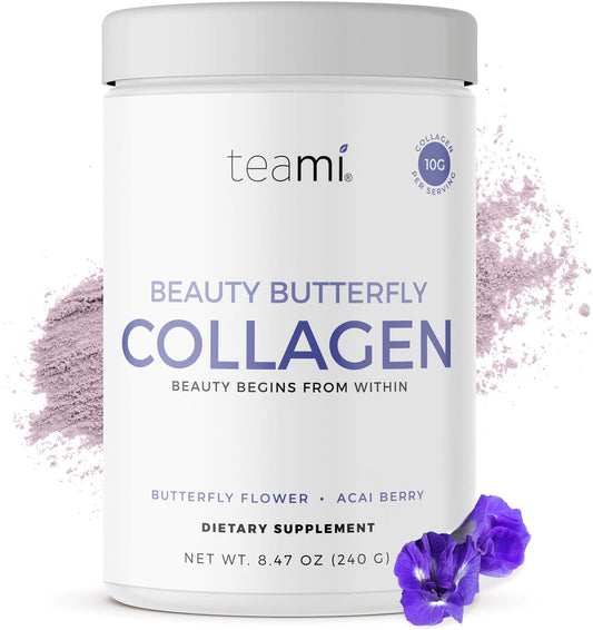 Teami® Ultimate Beauty Bundle for Women: Butterfly Collagen Powder and Beauty Facial Mask for Skin Care