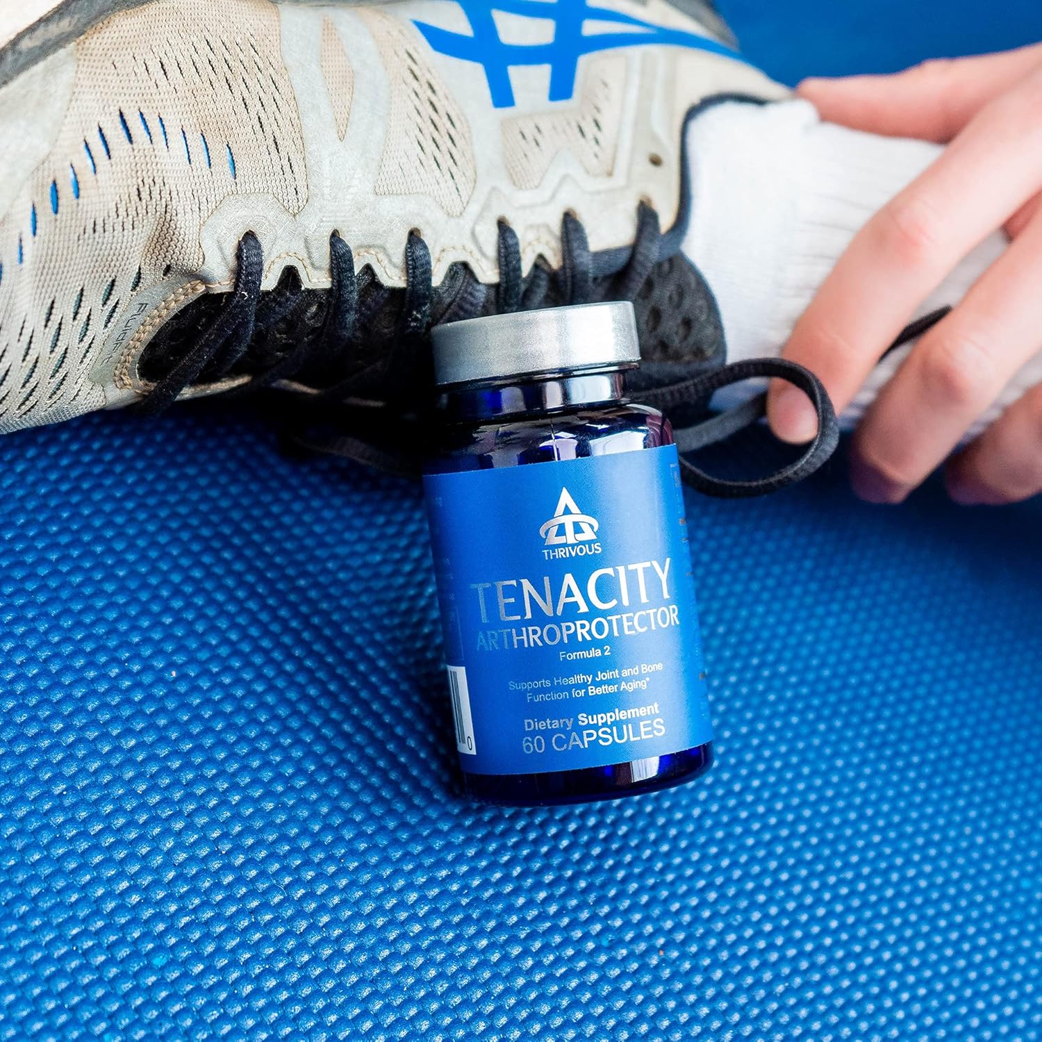 Tenacity Joint & Bone Function Supplement - Turmeric Curcumin, Boswellia, Vitamin D3, K2 MK7, Same - 60 Capsules