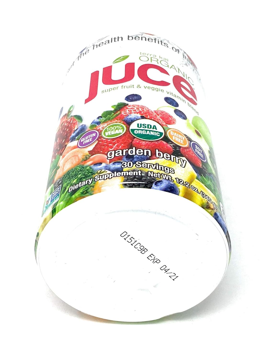 Terra Kai Organics Juce Super Fruit and Veggie Blend Drink, 12.2oz Garden Berry - Organic Juice Blend