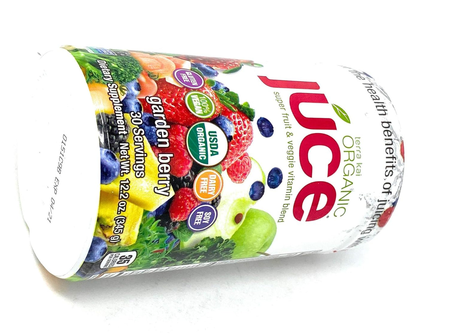 Terra Kai Organics Juce Super Fruit and Veggie Blend Drink, 12.2oz Garden Berry - Organic Juice Blend